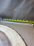 Pearl Necklace with 14K Gold Clasp (Letter J Engraved)