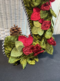 Mackenzie Childs Leaves And Feathers Woodland Stocking