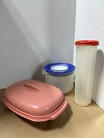 (A) Lot Of 3 Tupperware Kitchen Pieces // Steamer // Pasta Storage // Mix - N - Store