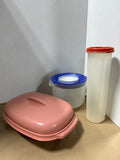 (A) Lot Of 3 Tupperware Kitchen Pieces // Steamer // Pasta Storage // Mix - N - Store