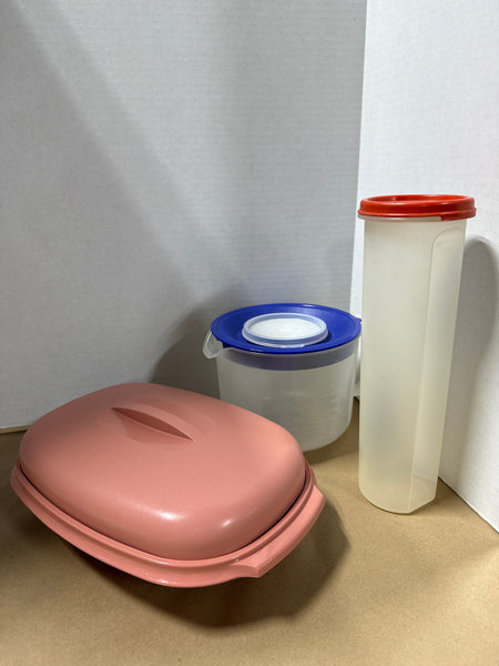 (A) Lot Of 3 Tupperware Kitchen Pieces // Steamer // Pasta Storage // Mix - N - Store