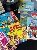 Lot of Assorted Children’s Story Books with 45 RPM Vinyl & Single Vinyl in Case