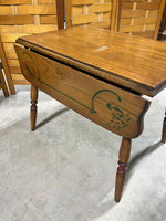 Oak Tone Drop Leaf Side Table