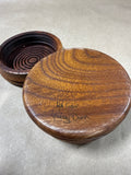 Handmade Wooden Red Cedar Trinket Dish With Lid - Signed