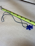 Dichroic Glass Puzzle Piece On Cord Necklace