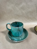 Handmade Espresso Mug And Saucer - Pair