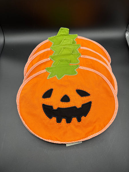 Set Of 4 Pottery Barn Kids Pumpkin Plaid Placemats
