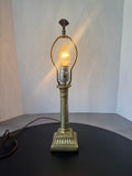 Borghese Gilded Resin Column Candlestick Lamp (WORKS)