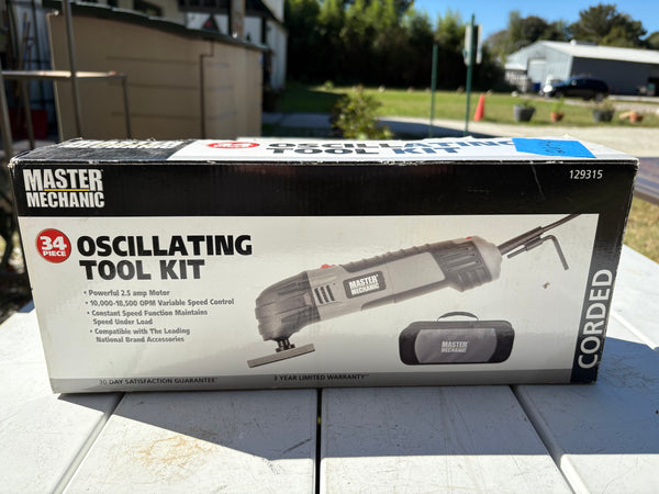 Master Mechanic 34 Piece Oscillating Tool w/Carrying Case