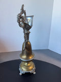 Antique Victorian Brass Mantel Urn