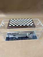 Stock Car Display With Checker And Mirror