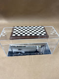 Stock Car Display With Checker And Mirror