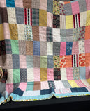 Hand Made Patchwork Floral Reversible Quilt (A)