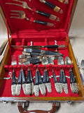 Siam Buddhist Flatware With Case- 33 Pieces (A)