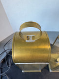 Pair of Pennsylvania Guild of Craftsmen Brass Electric Candle Lamps (WORKS)