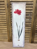 Tall Ixia Filiformis Print on Burlap