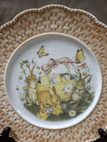 Easter Bunny Decorative Basket Plate