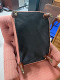 Pink/Coral Upholstered Chair with Ottoman