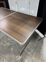 Wood Grain Look Large 6FT Aluminum Folding Table