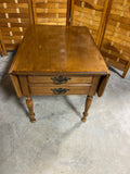 Pennsylvania House Two Drawer Drop Leaf End Table