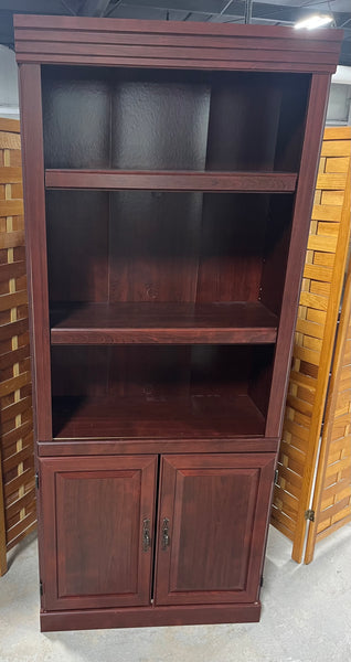 Particle Board Bookcase with Cabinet