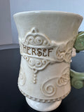 Pair of Grasslands Road Celtic Footed Irish Cream Mugs