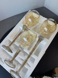 3-Piece Kirklands Charisma Amber Glass Candle Holders in Box