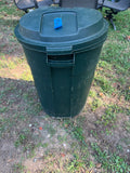 Ace Rubbermaid Roughneck Plastic Trash Can with Lid, 29"H.