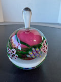 Shawn Messenger Signed Pink Floral  Art Glass Perfume Bottle