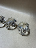 Heavy Silver Plated Seashell Napkin Rings By Godinger - Set Of 4 (B)