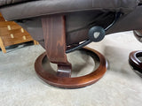Ekornes Stressless Brown Chair with Ottoman (A) ***Read Description***