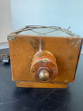 Copper & Brass Vintage Electric Lantern with Flickering Bulb (WORKS)