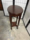 Petite Oval Side Table with Tray Pullout