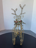 Gold Glitter Wire Holiday Reindeer