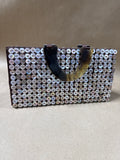 Button Handbag With Handles