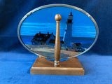 Glassmasters Lighthouse Stained Glass Sun Catcher and Display