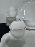 33-Piece Kaiser Germany Romantica All White Scalloped China Set