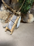 Handmade Santa On Wood With Real Fur — Signed