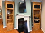 Pair of Tall Entertainment and Display Shelves***HEAVY ITEM***READ DETAILS ON PICK UP POLICY***