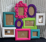Vibrant Eclectic Picture Frame Wall Collage