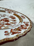 (A) Spode Copeland England Rust Orange India Tree Dinner Plate with Old Backstamp (8 AVAILABLE—PRICED INDIVIDUALLY AT $95 EACH)