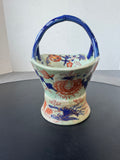 Flawless Ironstone Asian Inspired Ceramic Basket