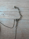 Leaf Pendant Silver Tone Necklace