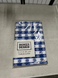Home Design Oblong "Fleur de Lis" Fabric Table Cloth, Appears New, 59"x108"