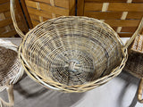 Woven Baskets With Handles, Set of 3