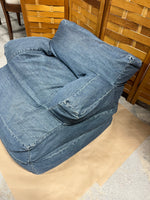 Denim Bean Bag Style Chair, 2 Available, PRICED INDIVIDUALLY, $75 each