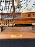 (E) Clipper Wooden Model Ship