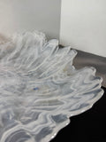 White Swirl Murano Glass Centerpiece Bowl