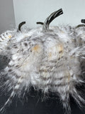 5-Piece Faux Owl Feather Furry Pumpkins