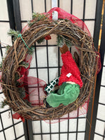 21” Stuffed Reindeer Christmas Wreath